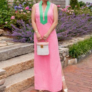 STS Sail to Sable Pink V Neck Maxi Dress Medium